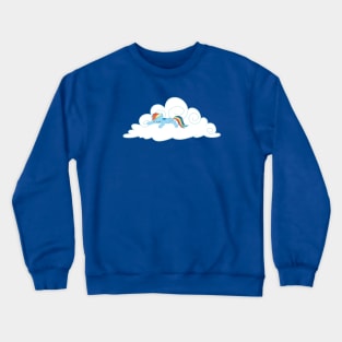 Rainbow Dash sleeping on a cloud Crewneck Sweatshirt